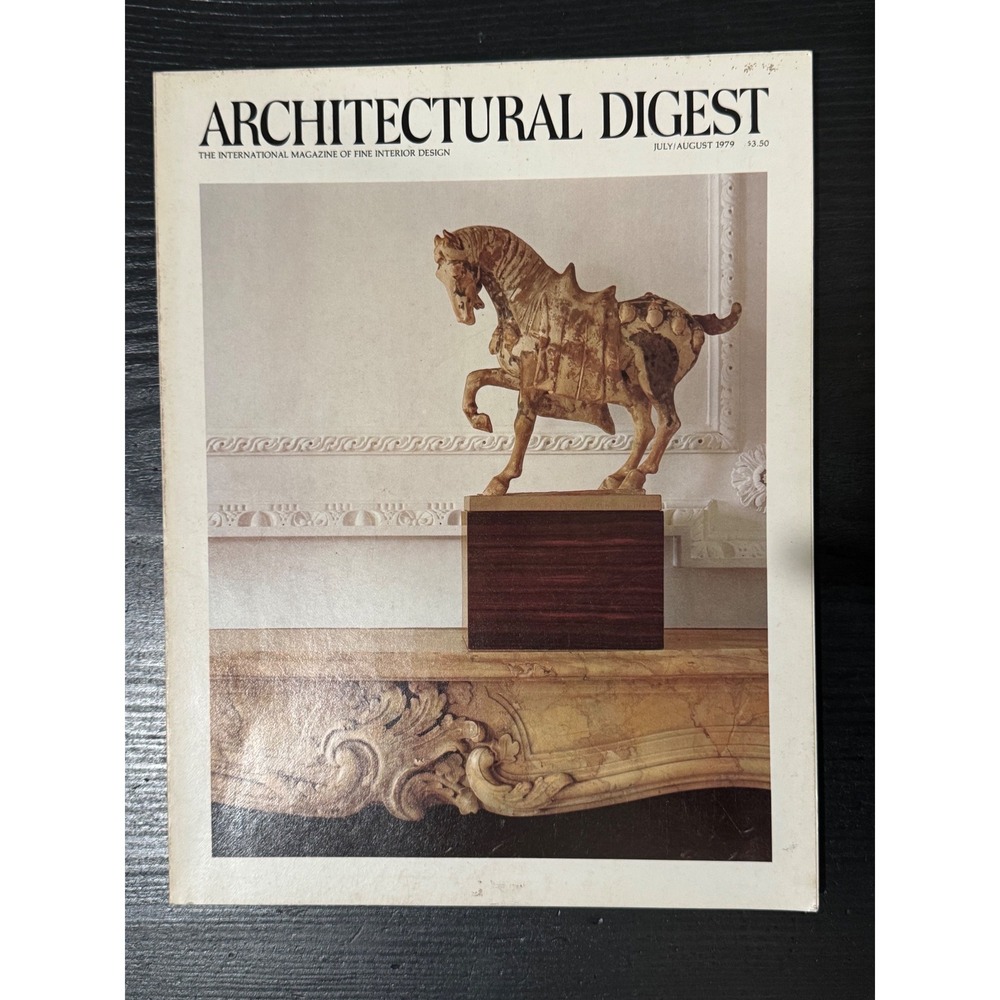 Architectural Digest July August 1979  Magazine Vintage Interior Design Antiques